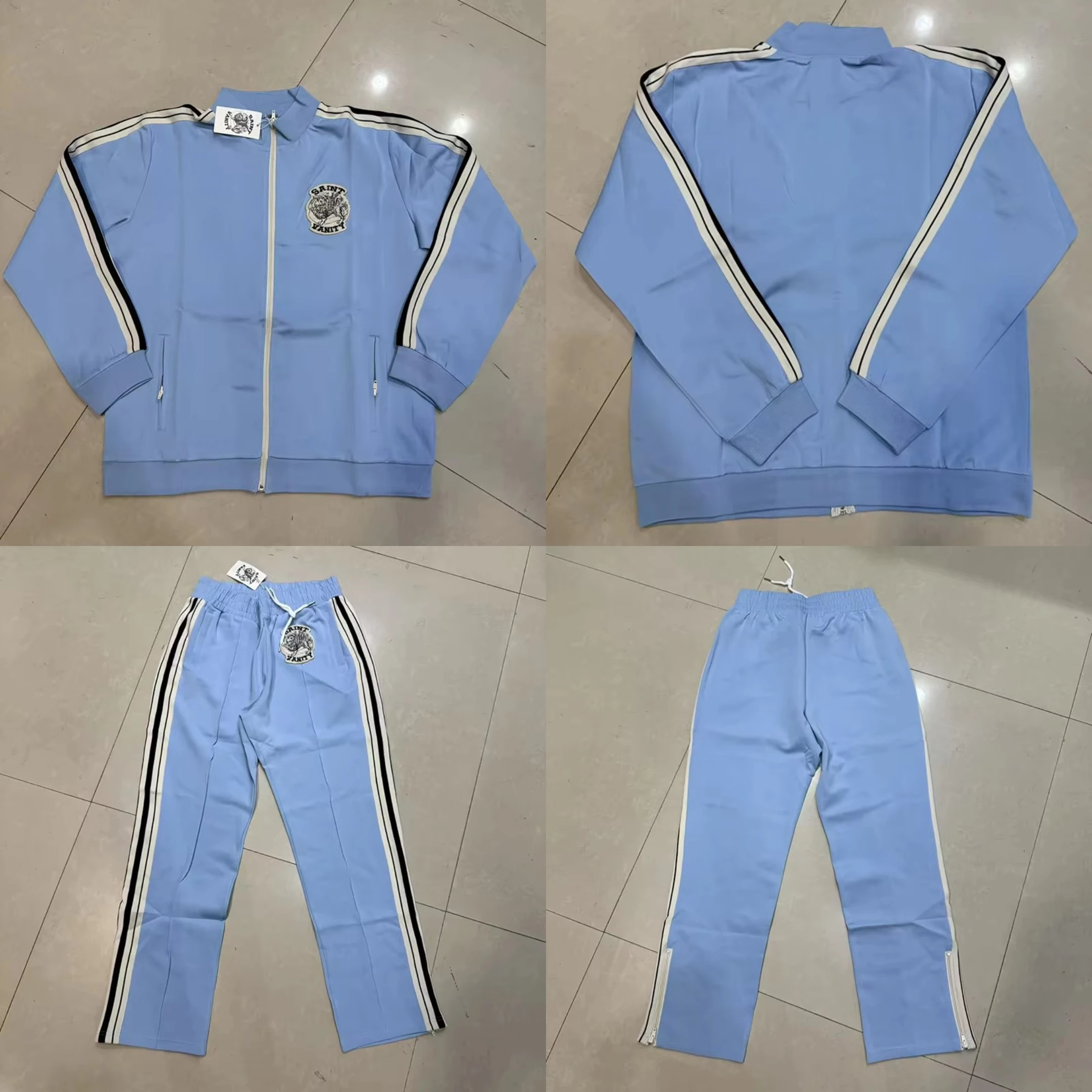 SAINT Jackets New Arrival American Style Striped Autumn Winter Coats Street Loose Casual Pants Man Woman One Day Ship Out