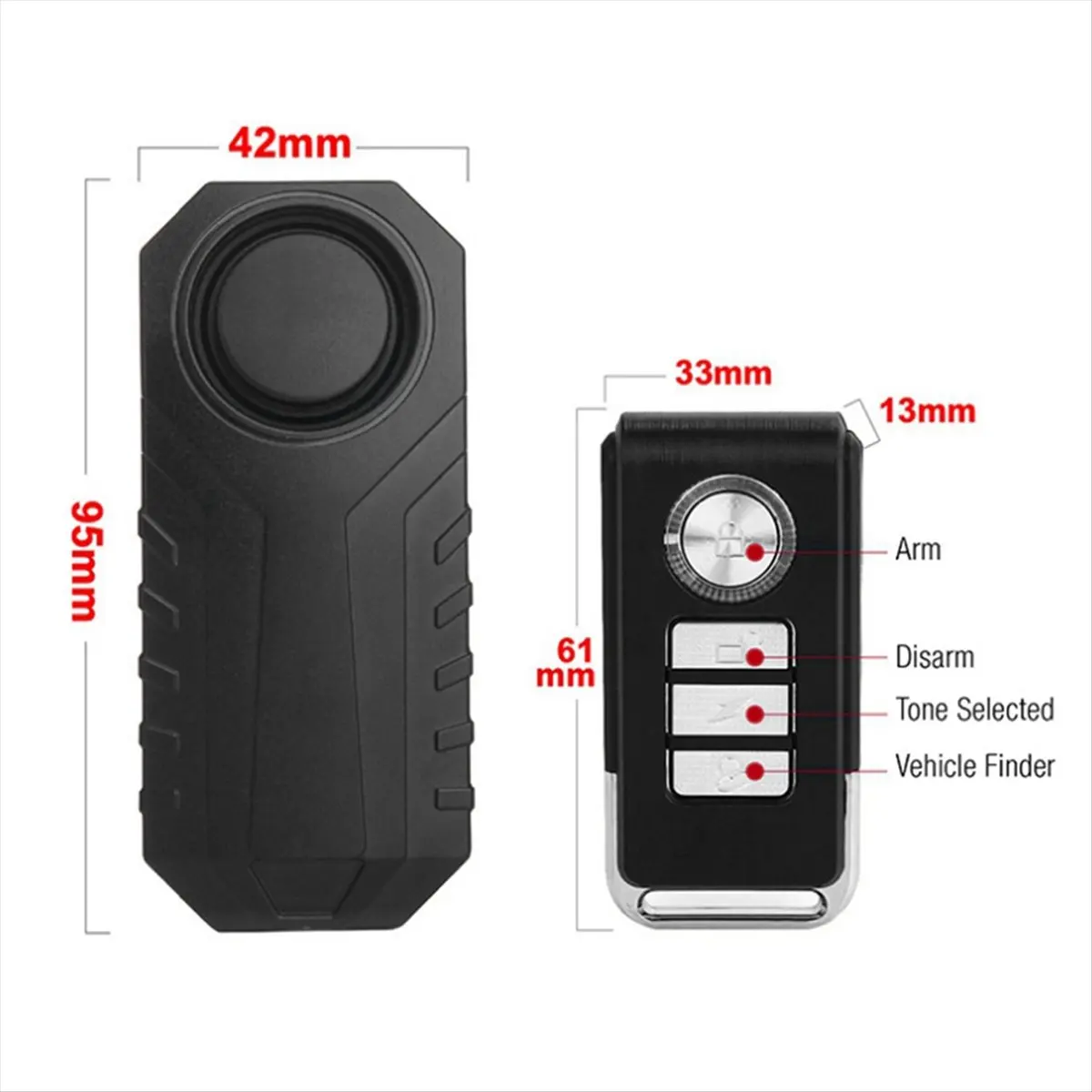 Compatible USB Charge Bicycle Vibration Alarm Waterproof Motorcycle Electric Bike Alarm Remote Control Anti Lost Security Sensor