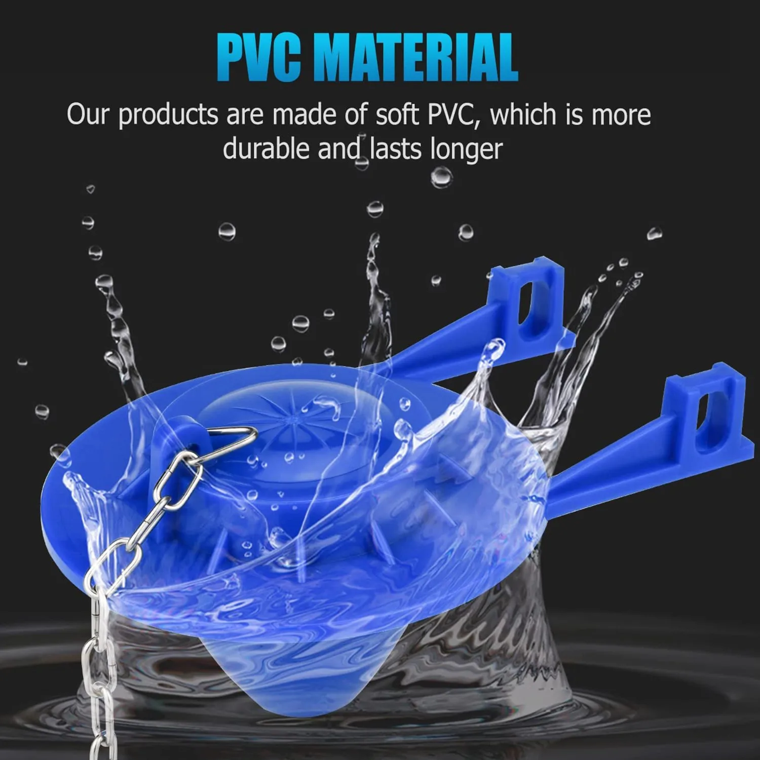 Limited Stock-FF 2 Pcs Toilet Flapper Upgrade PVC Material Universal Compatible With American Standard Toilet Tank