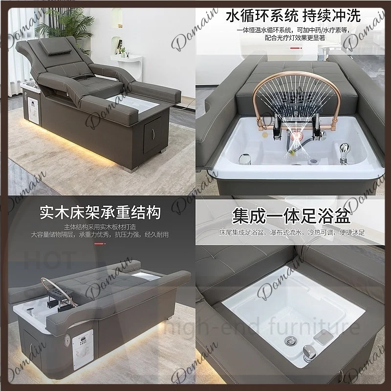 VP Back Automatic Lifting Head Therapy Shampoo Bed Foot Bath SPA Massage Tub Water Circulation