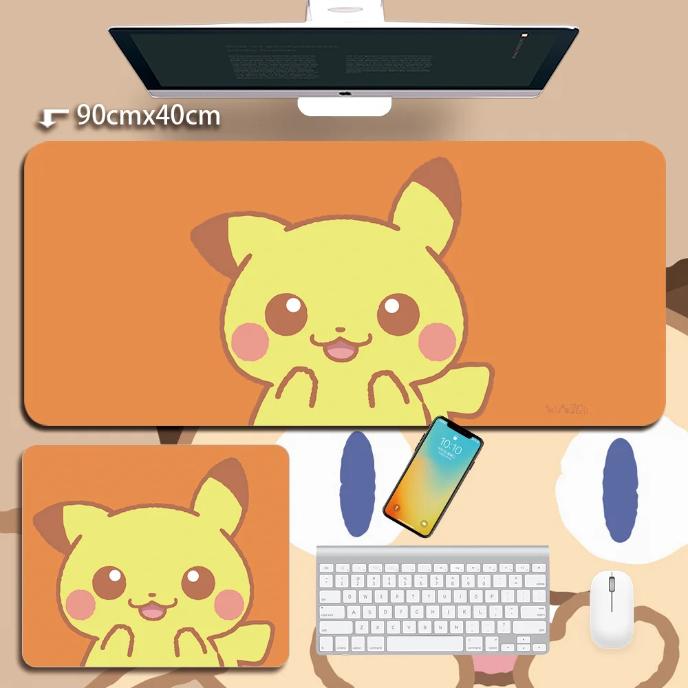 

Pikachu Mouse Pad Leather Pokémon Keyboard Pad Boy Girl Super Handsome Table Mat Cute Table Mat Computer Accessories PC Game Con