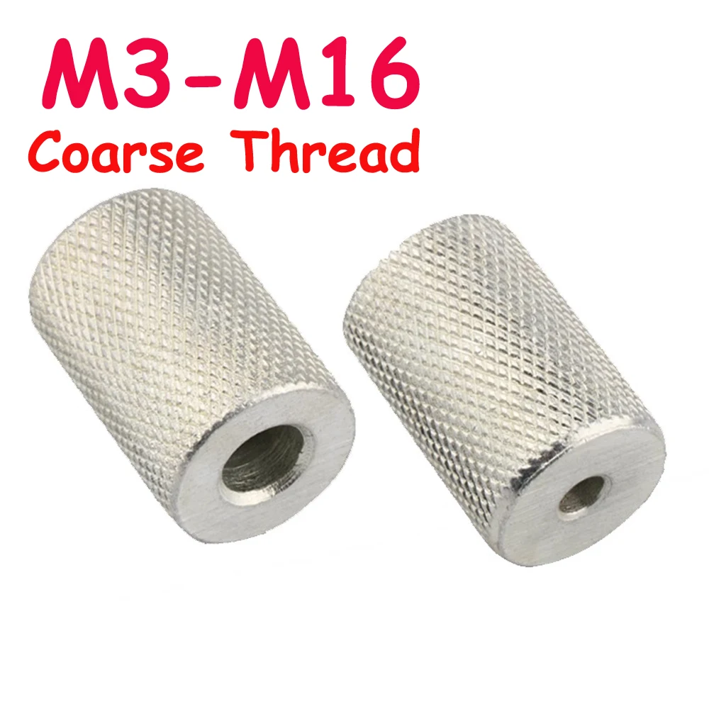Joint Sleeve Nut M3-M16 Coarse Thread Extend Long Knurled Coupling Nuts SUS304 Stainless Steel for Engineering Use