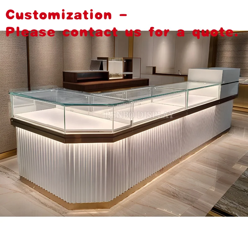 

На заказ. Заводской простой дизайн, напольная витрина для ювелирных изделий, индивидуальное светодиодное освещение, витрина для шкафа, мебель, драгоценность