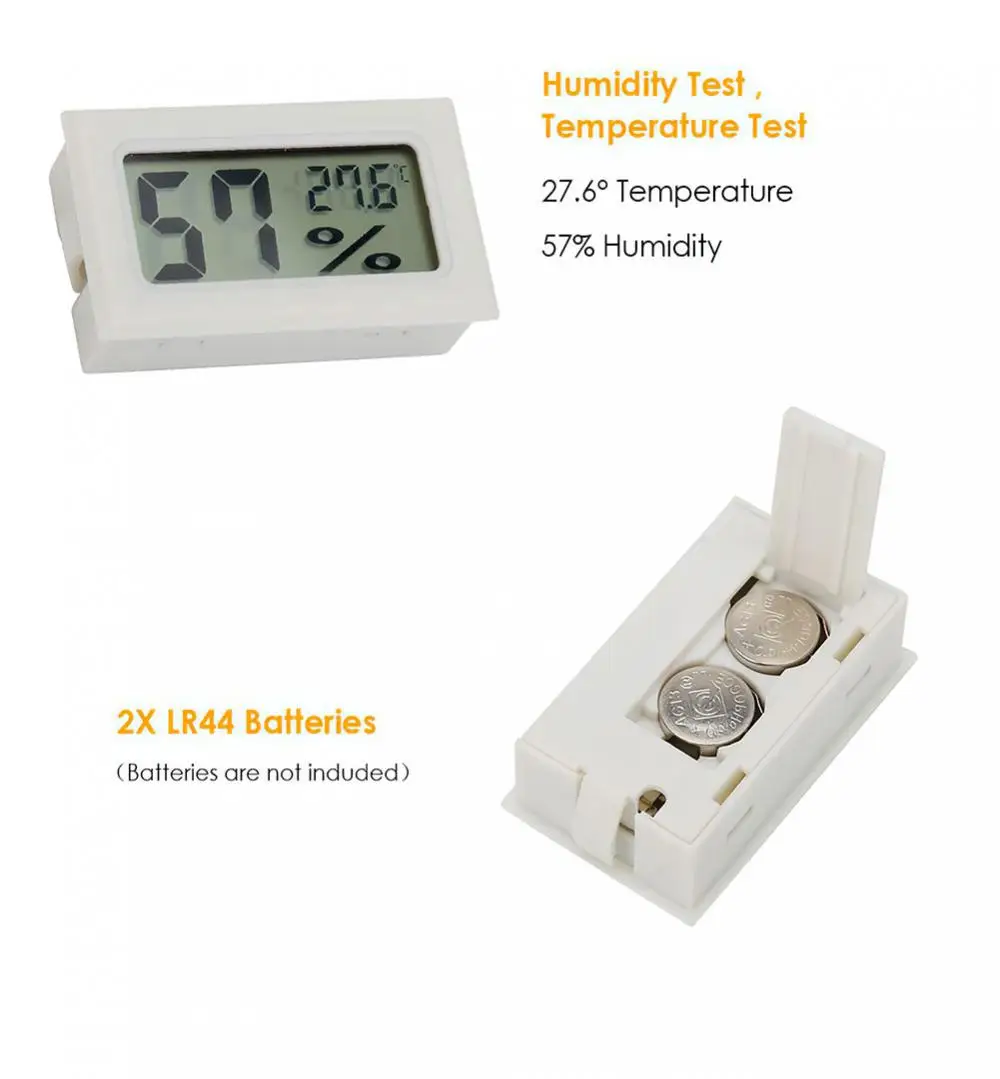 1PC Mini Digital LCD Indoor Convenient Temperature Sensor With 2 Batteries Humidity Thermometer Hygrometer Gauge Display Tool