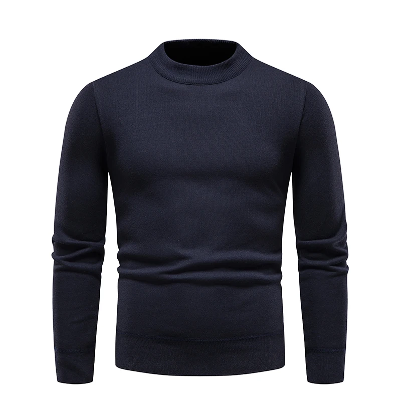 Men's Sweater Cold Blouse Slim Pullover Autumn/Winter Knit O-Neck Bottom Shirt Warm Fashion Male Clothing High Quality Jumper