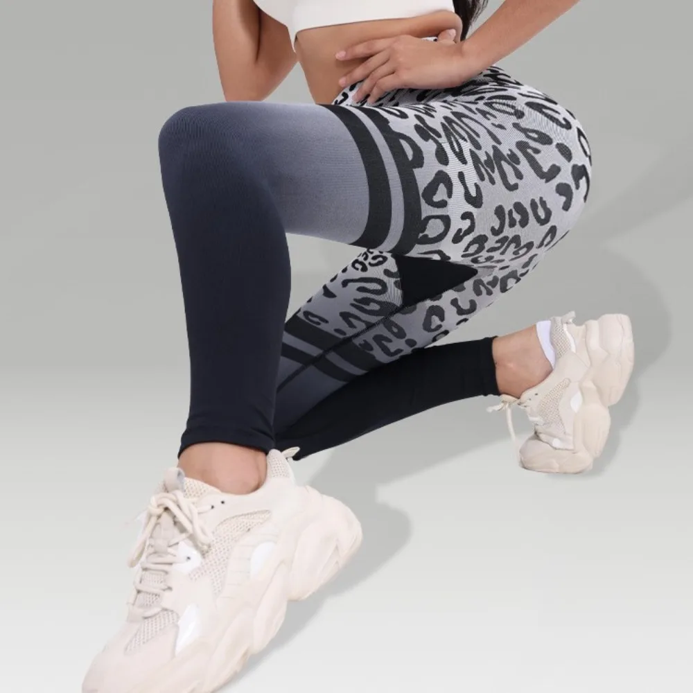 

Популярные женские брюки для йоги с высокой талией, с эффектом подтяжки бедер, с леопардовым принтом, для занятий спортом на открытом воздухе, фитнеса, удобные, классические, универсальные леггинсы