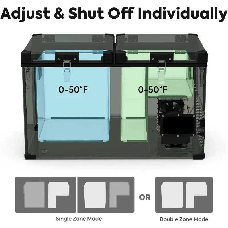 Двухзонный портативный холодильник ICECO VL60 с компрессором SECOP, 60-литровый платиновый компактный холодильник, 12/24 В постоянного тока