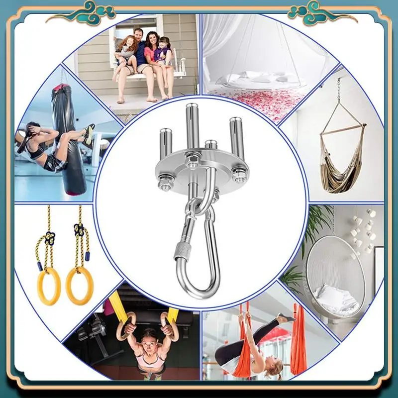 

Stainless Steel Air Yoga Fixed Tray Hanging Chair Hook Outdoor Hammock Ceiling Hanging Tray Fixed Buckle Easy Install