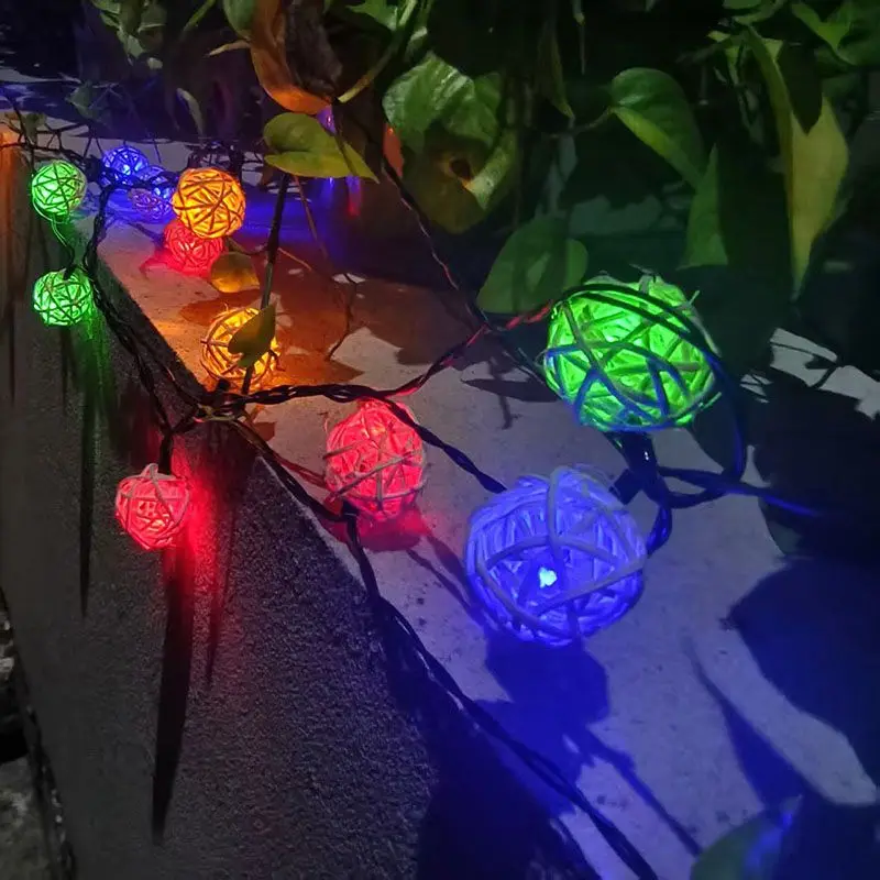 

Solar Sepak Takraw String Light 20 Leds Waterproof Solar Garden Lamp for Landscape Patio Fence Wedding Decor Globe Fairy Light