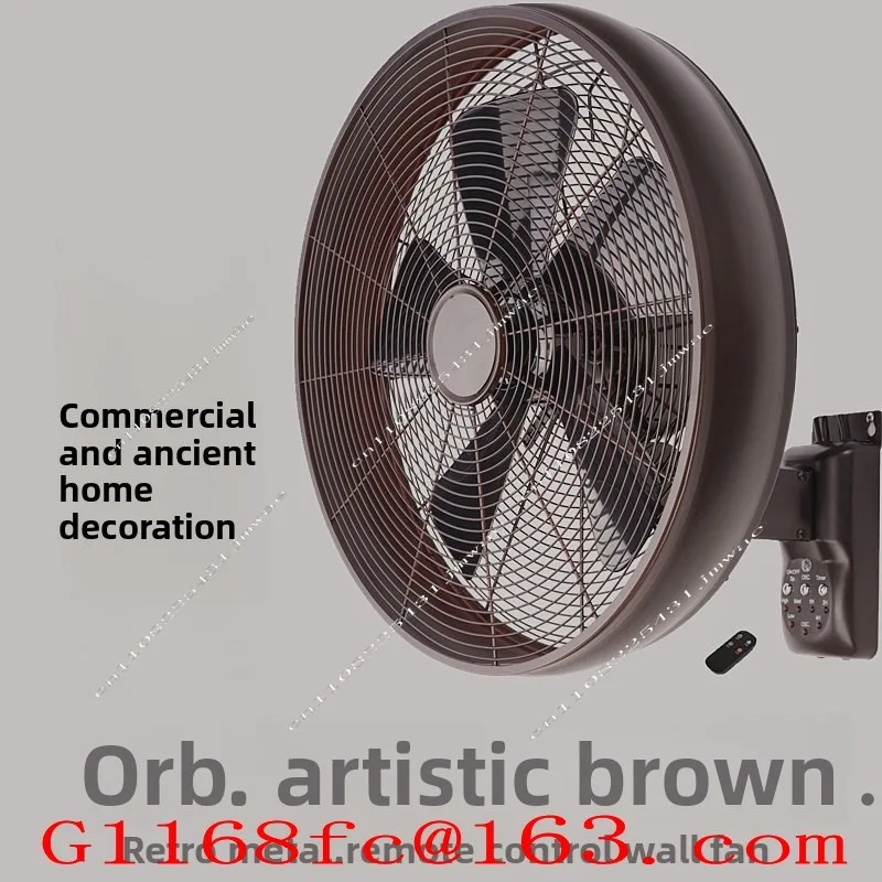 Wall Mounted Electric Fan Commercial Retro Wall Fan Metal Antique Hanging Wall Decoration