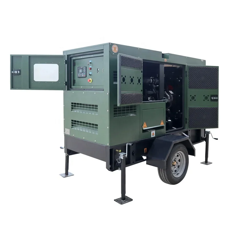 50hz 50kw/60kw diesel generators 3phase silent trailer/mobile cummins trailer generator trade