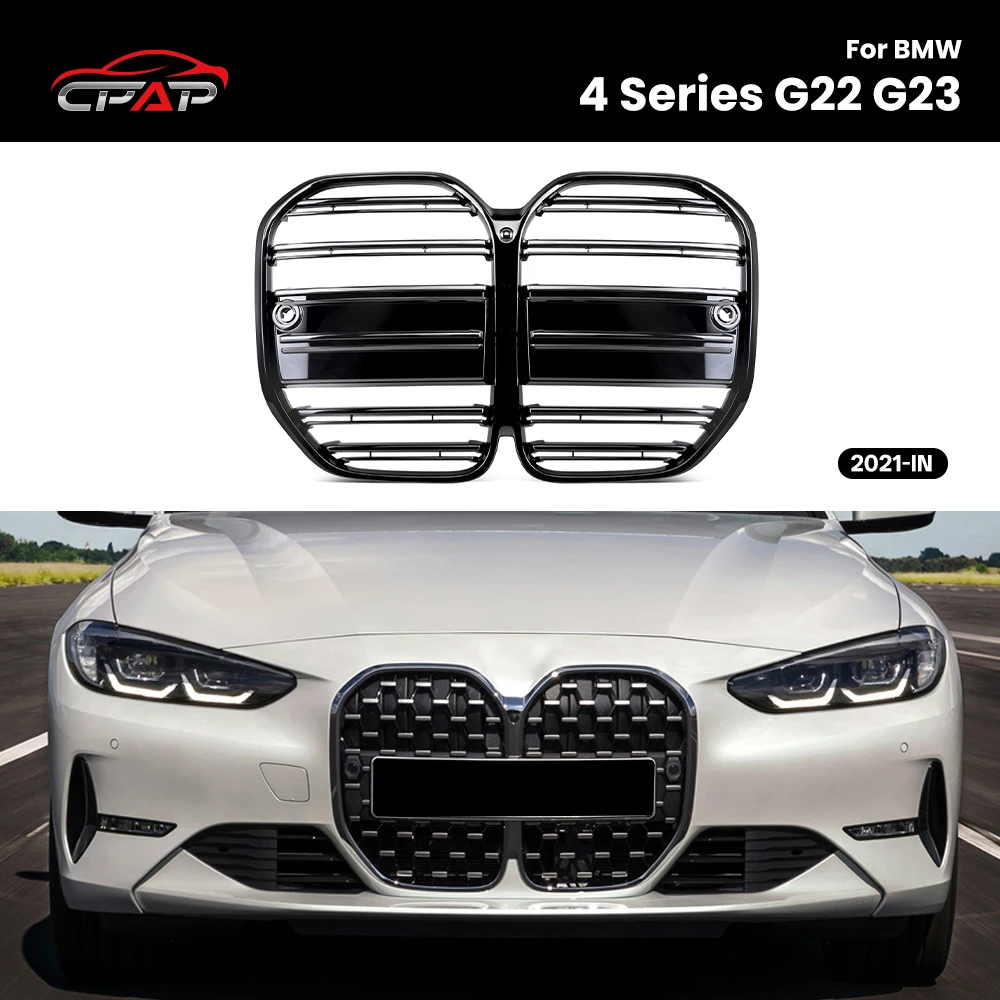 

Front Bumper Grilles Kidney Hood Grills For BMW 4 Series G22 G23 M4 Style 2021-IN Without/ With ACC