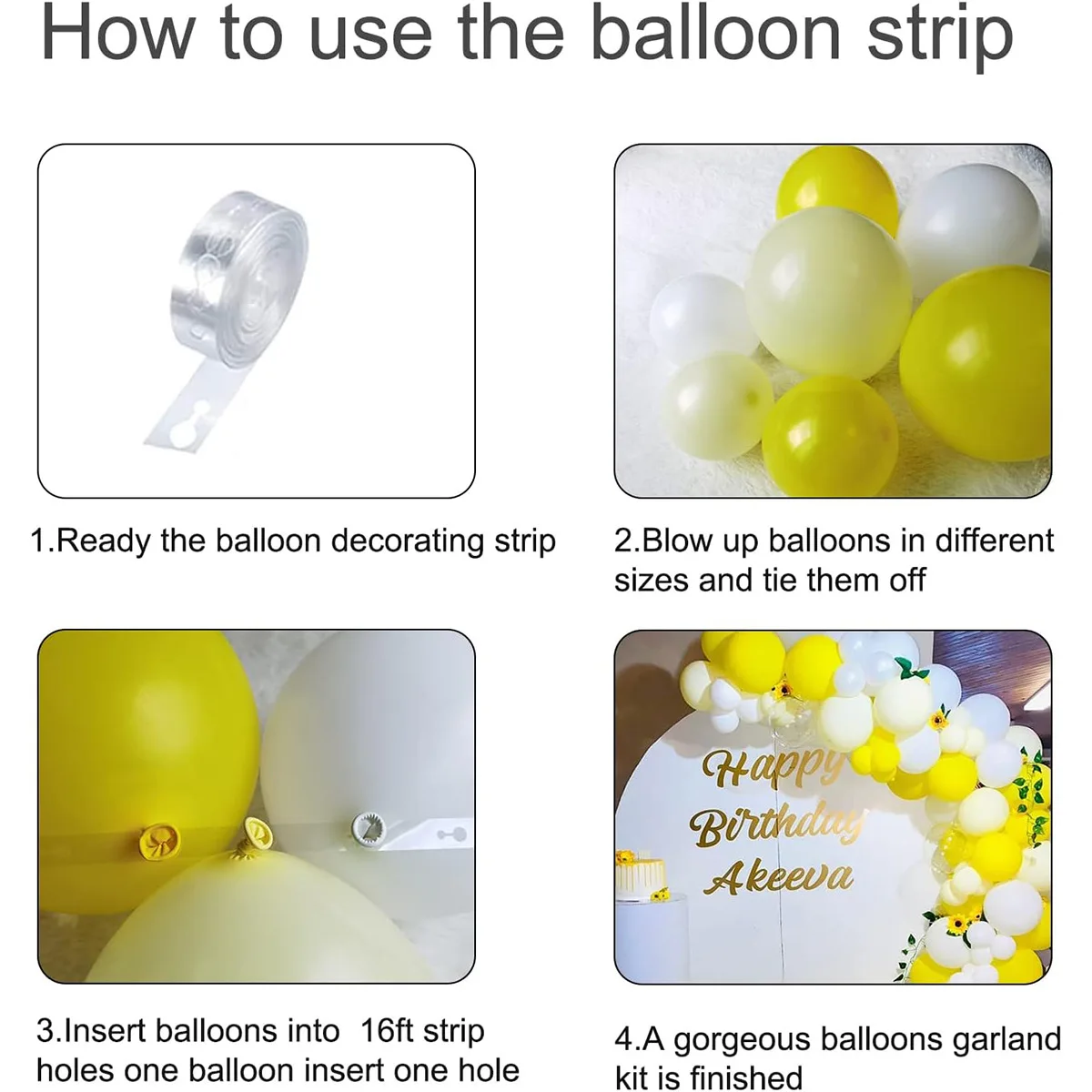Pastel Yellow Balloons Arch Garland Kit White Baby Shower 1st Birthday Party Ballon Decorations Wedding Anniversary Decor Globos