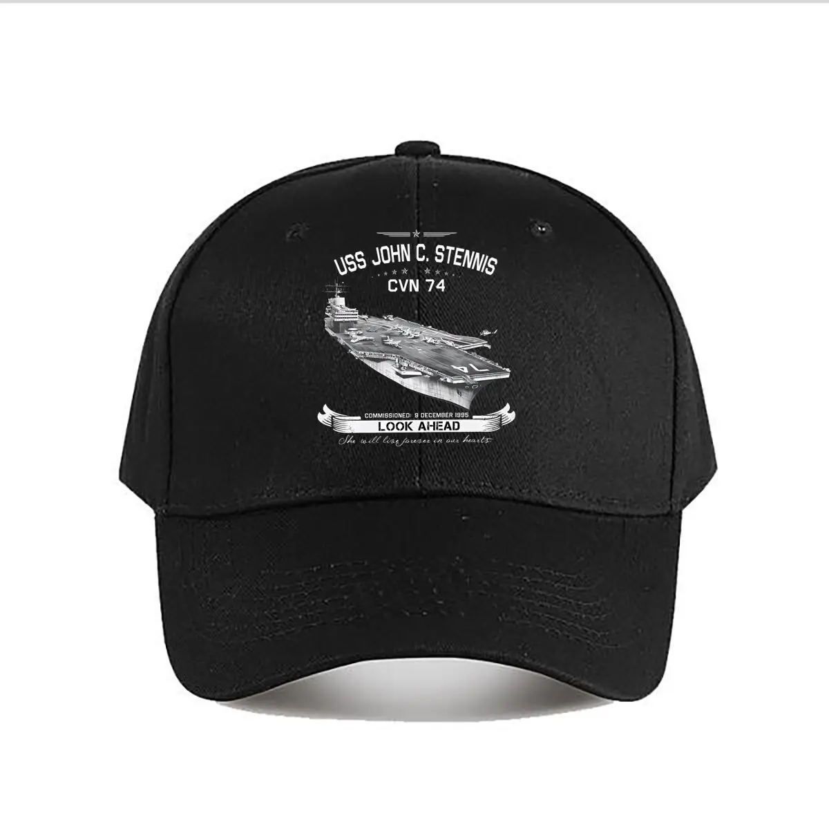 USS John C Stennis CVN 74 Look Ahead Baseball Cap Fashion Men Sunhat Women's Outdoor Sports