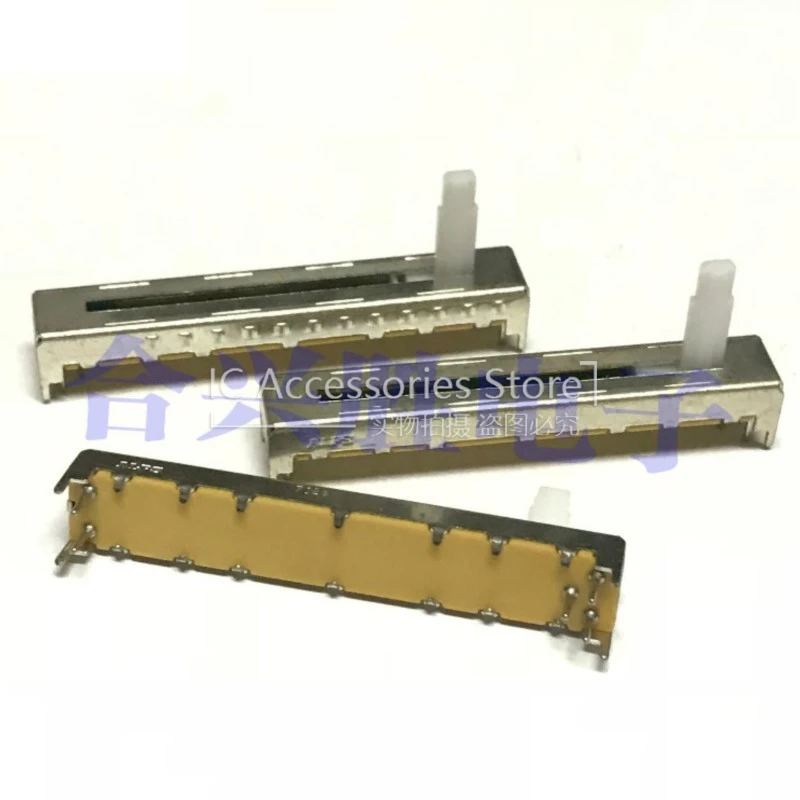 1PCS 62MM Straight Sliding Encoder Pulse Switch 12 Gears Slide Toggle Switch 5Pin Shaft Length 15MM