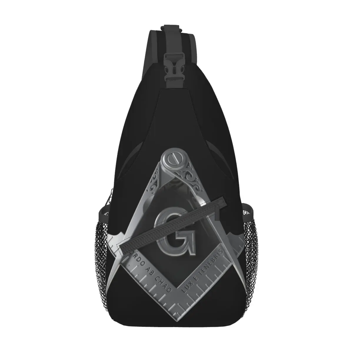 

Freemason Square Crossbody Sling Bag Small Chest Bag Masonic Shoulder Backpack Daypack for Hiking Travel Sports Satchel