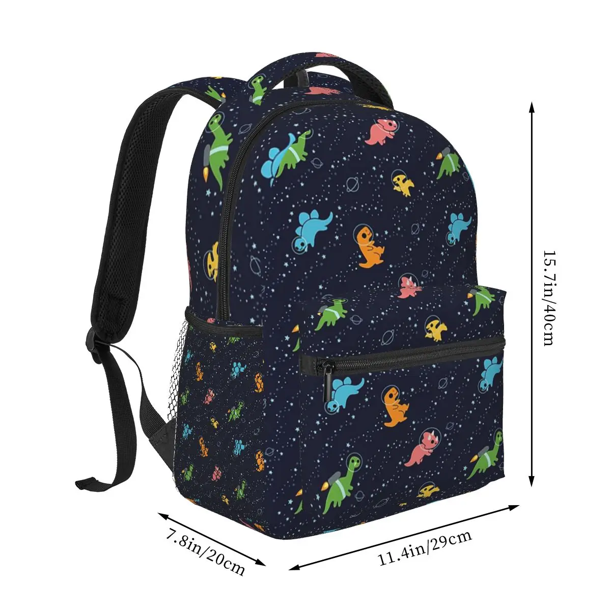 Dinosaurs In Space Pattern Backpacks Boys Girls Bookbag Children School Bags Cartoon Kids Rucksack Shoulder Bag Large Capacity