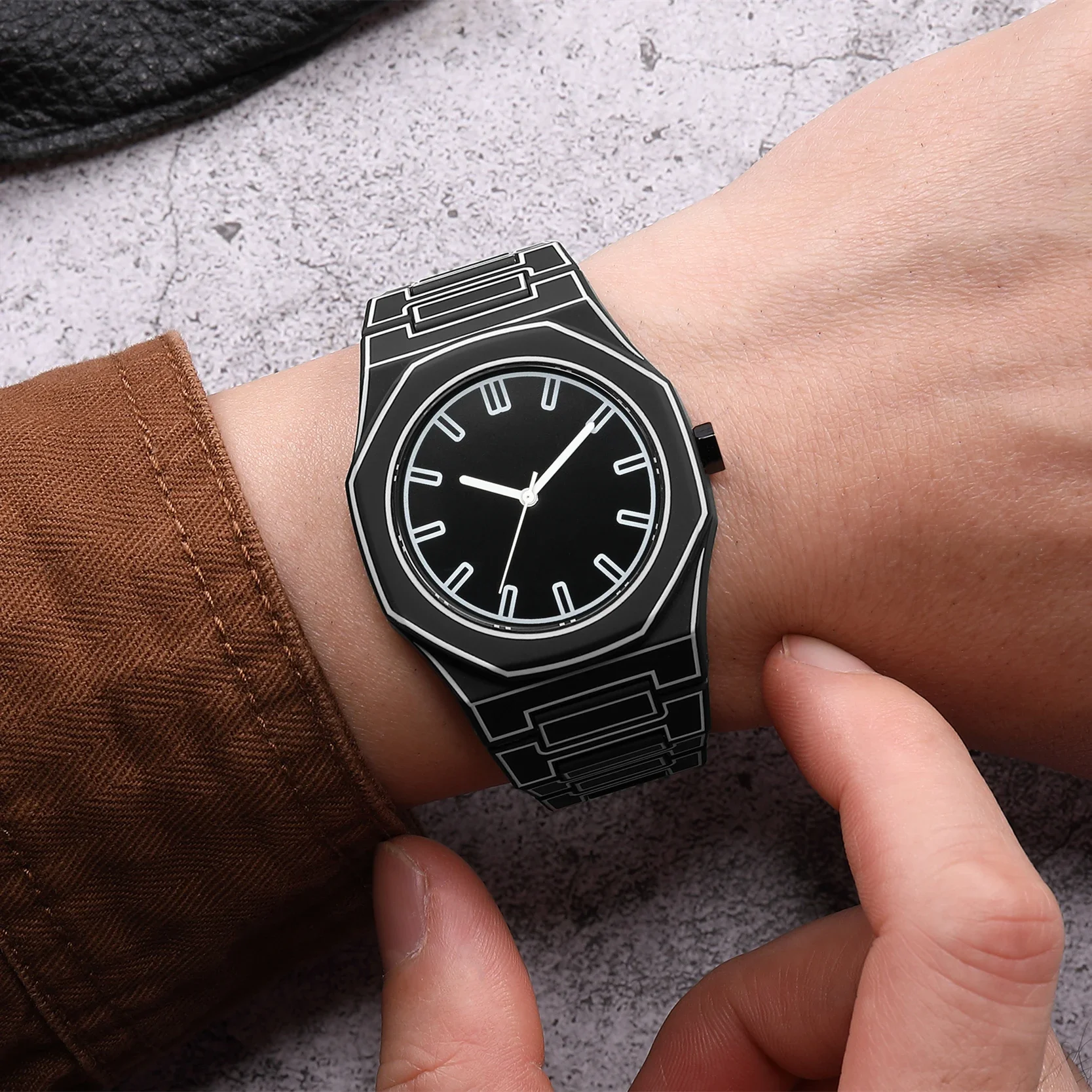 Simple casual men's women's watches, macaroon color quartz watches, round dial quartz watches, suitable for daily life, gifts