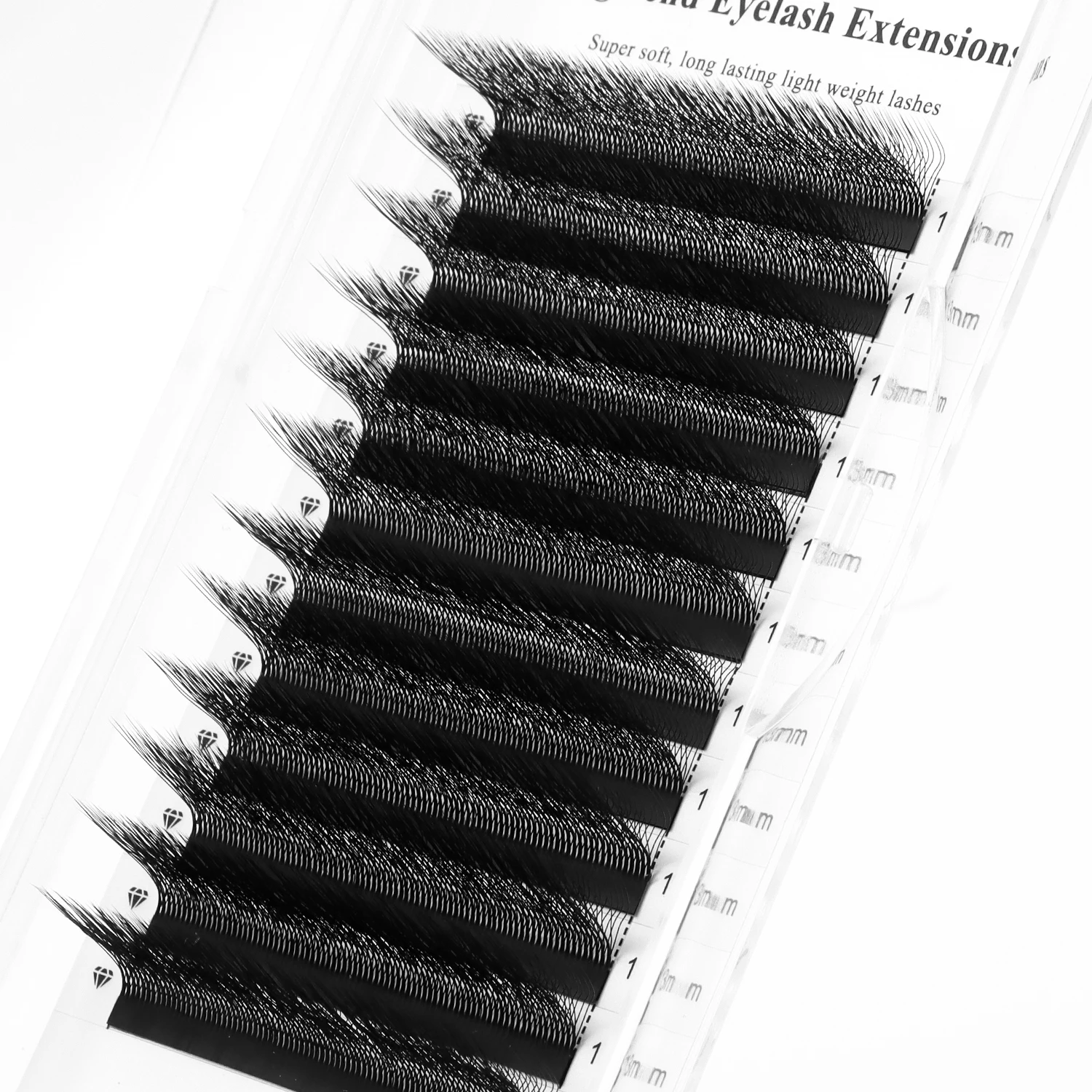 XIUSUZAKI L/LU/M カール 6D W シェイプまつげソフトナチュラル既成ファンボリュームまつげエクステンションマットブラックまつげサプライヤー