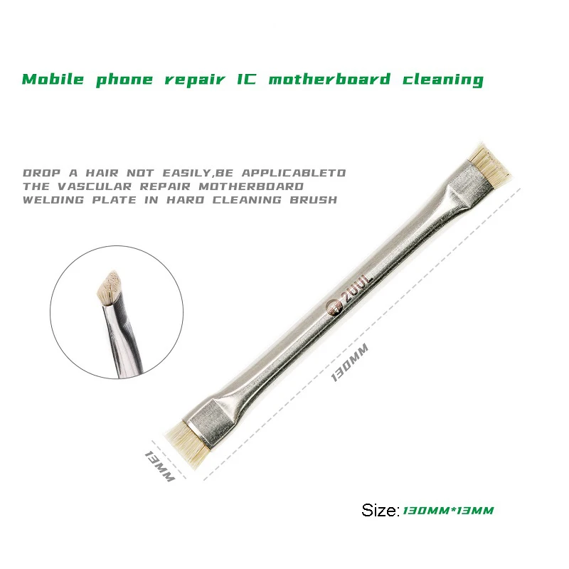 2UUL CL11 Hard Bristle Brush Double-headed Anti-Static Mainboard PCB IC Cleaning Brush Phone Repair Tools