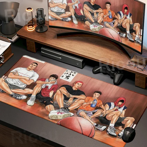 Alfombrilla de ratón de Anime Slam Dunk, alfombrilla de ratón de escritorio de baloncesto deportiva, alfombrilla de escritorio HD, alfombrillas de teclado extendidas para juegos, alfombrilla de ratón grande para jugador