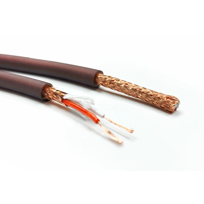 Hooqu-Cable de altavoz de alta fidelidad para guitarra DMX, cables de micrófono de colores de 100M, 22AWG, OFC, cobre, 2 núcleos, trenzado, doble blindado, Hifi Flexible
