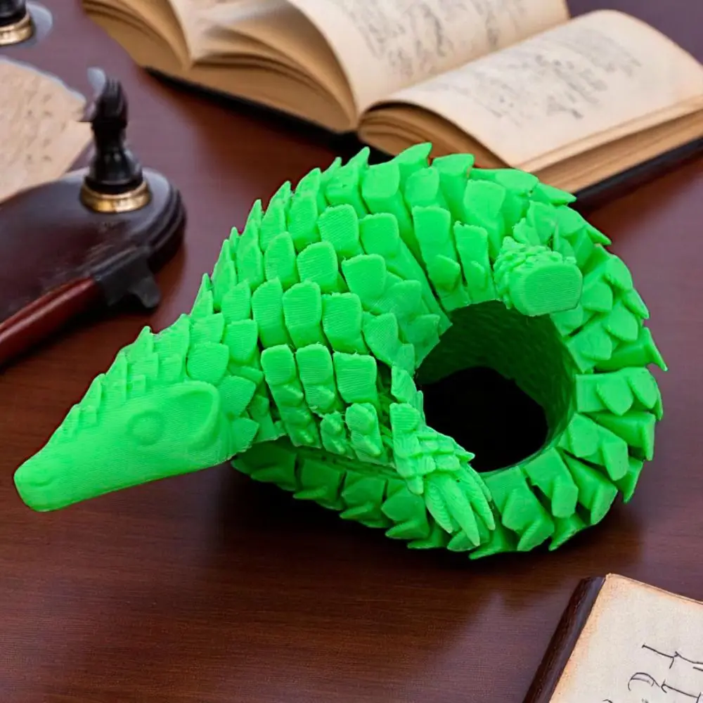 Giunti mobili Stampato in 3D Pangolin Artigianato realistico Pangolin Ornamento Figurina di cartone animato Stampato in 3D Pangolin Giocattolo per bambini