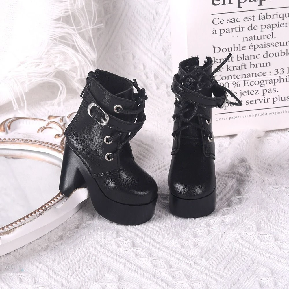 

8CM Fashion Doll High Heel Shoes PU Leather With Differents Color Suitable for 60cm 1/3 BJD Doll Wearing Boots Shoes Accessories