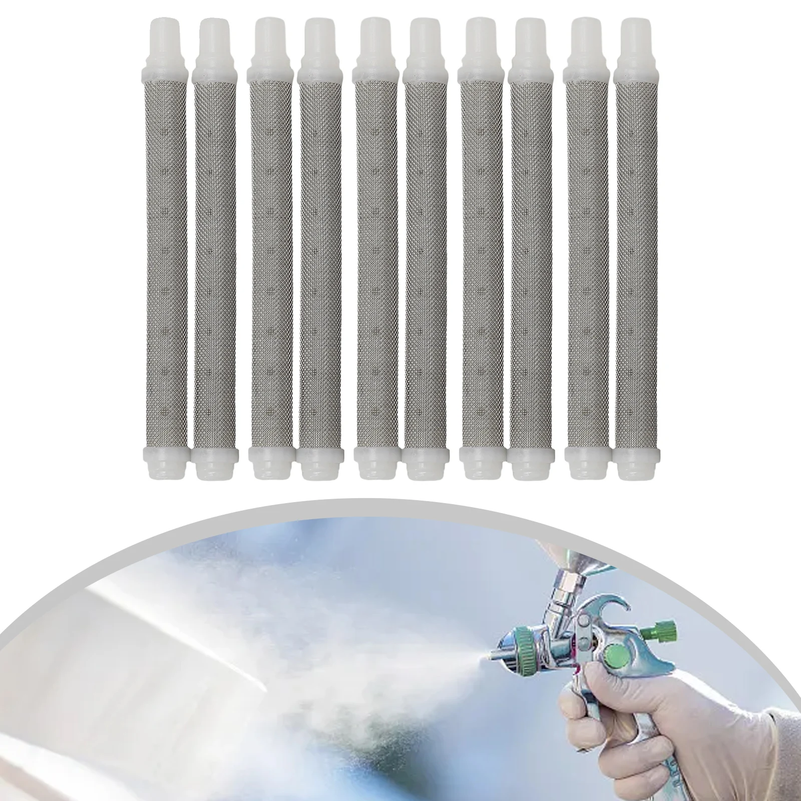 5pcs 50 Mesh Airless Spray Filter Stainless Steel Paint Spraygun Filter Replace For Airless Spraygun Filter Element Spraygun Acc