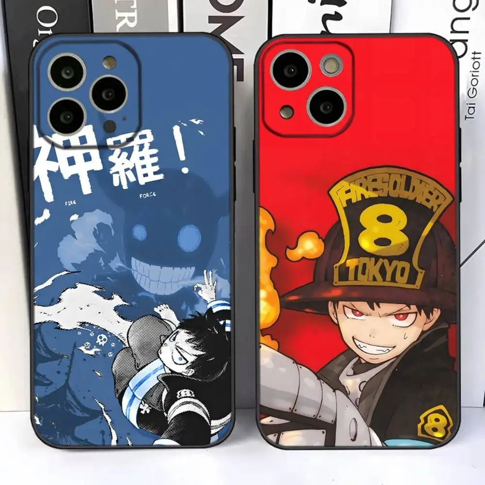 

Anime F-Fire Force Phone Case For iPhone 17,16,15,14,13,12,11 Plus,Pro,Max,Air,XR,XS,X,7,8 SE,Mini Silicone Soft