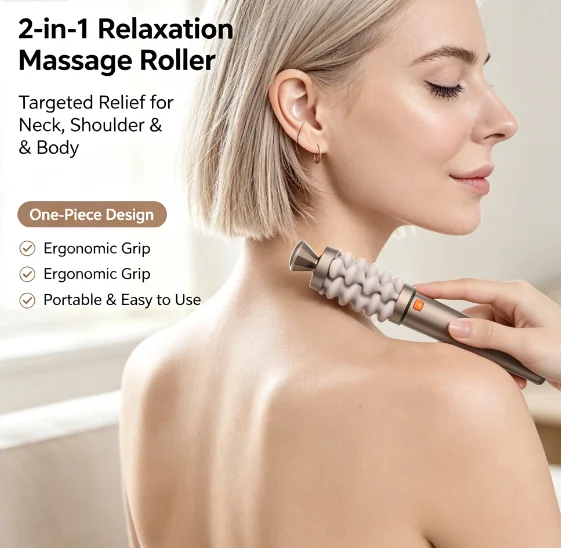 New‑style Skincare Beauty Tool, 2‑in‑1 Face and Neck Lifting Massager, Portable Body Massage Device