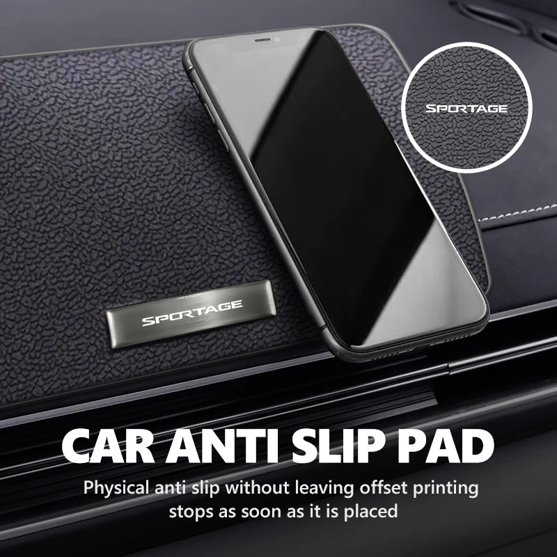 1PC Car Logo Rubber Anti-Slip Pad Auto Dashboard Phone Stand Non-Slip Mat For KIA K2 K3 Ceed Sorento Sportage Rio Proceed K5