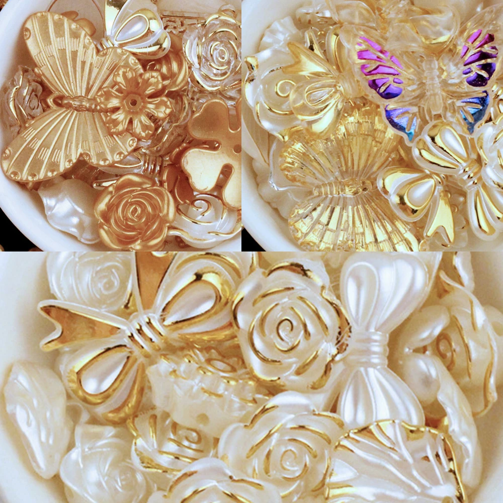 

30g Acrylic Beads Mixd Style Flower Butterfly Loose Beads For DIY Necklaces Bracelets Earrings Jewelry Making Supplies Material