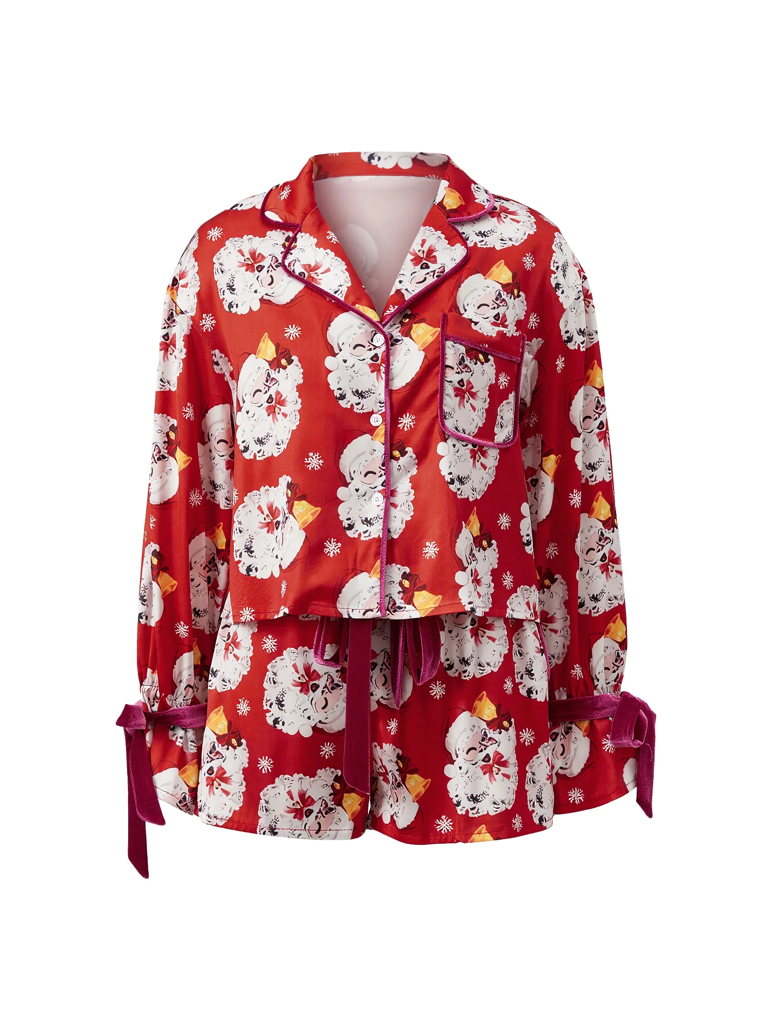 Set pigiama natalizio da 2 pezzi per uomo Top con stampa di renne a maniche lunghe con pantaloni in vita con coulisse Pigiama da notte regalo