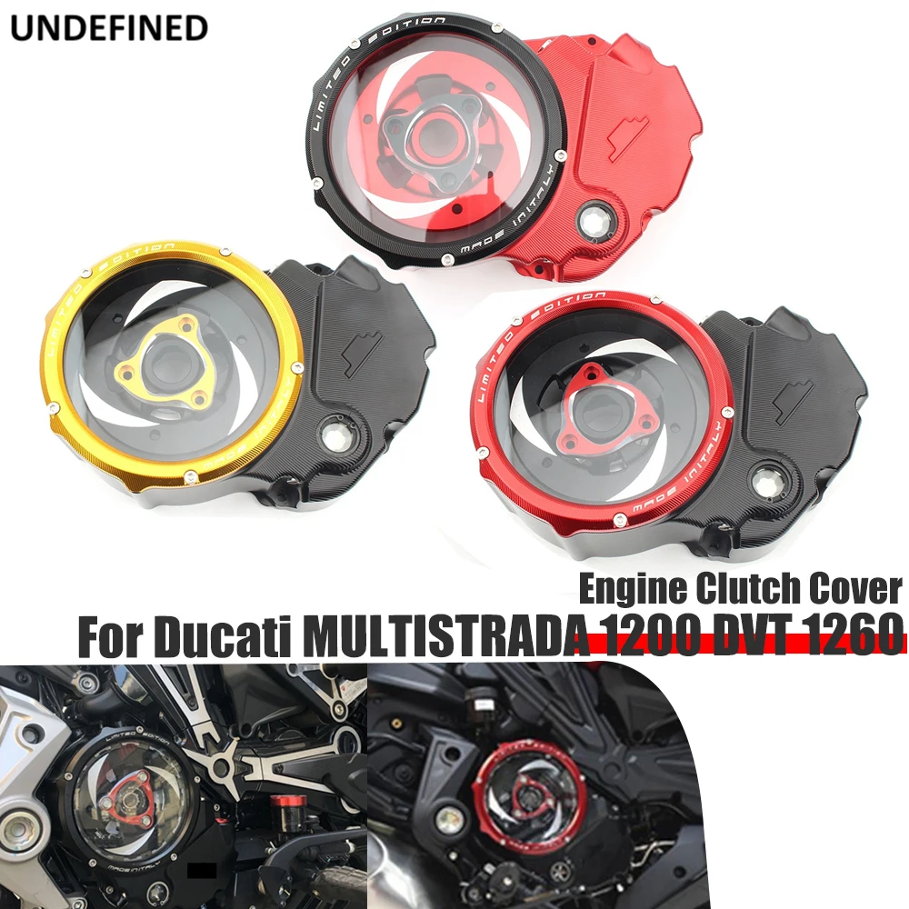 Racing Clear Clutch Cover Spring Retainer Ring Engine Clutch Pressure Plate Kit For Ducati XDiavel Diavel 1260 Multistrada 1200