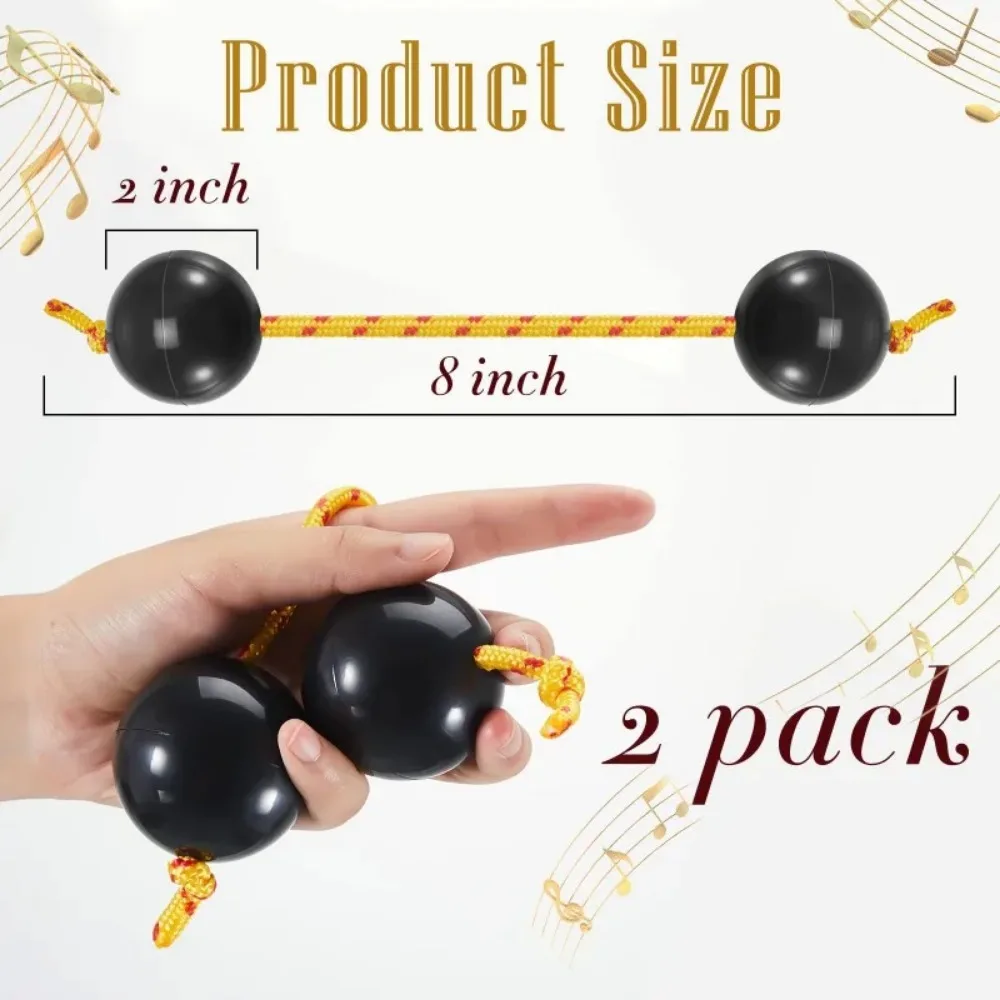 1/2 Pair Sand Egg Asalato African Shakers Rhythm Fingertip Abs Sand Ball for Kashaka Instrument Adults Beginners Accessories