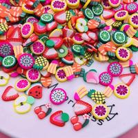 100g 10mm Polymer Clay Fruit Slices Fimo Lemon Sprinkles Apple Strawberry Cherry Slice for Crafts, Phone Deco, DIY Scrapbooking