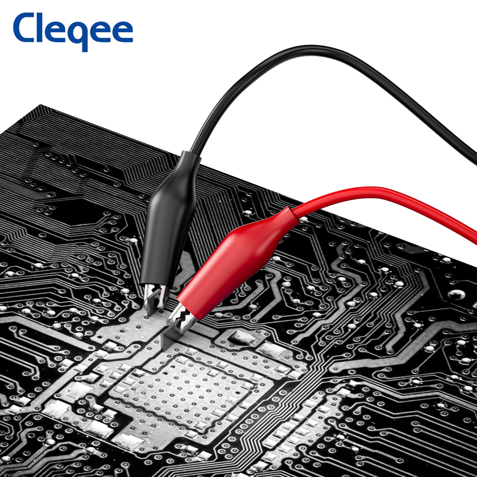 Cleqee P1011 BNC Q9 Male Plug to Dual Alligator Clips Oscilloscope Test Probe Test Lead Cable 110cm Wire