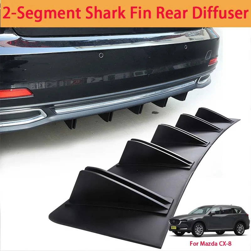 For Mazda CX-8 Shark Fin Rear Diffuser Split Chassis Spoiler Auto Aerodynamic Parts Aerodynamic Modification