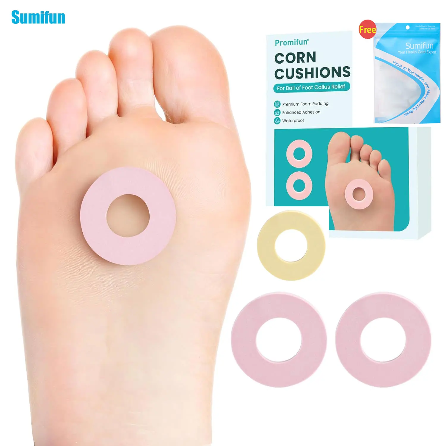 

2Colors 8pcs/set Feet Corns Protection Pad Remove Foot Calluses Prevent Friction Protector Foot Care Round Foam Sticker