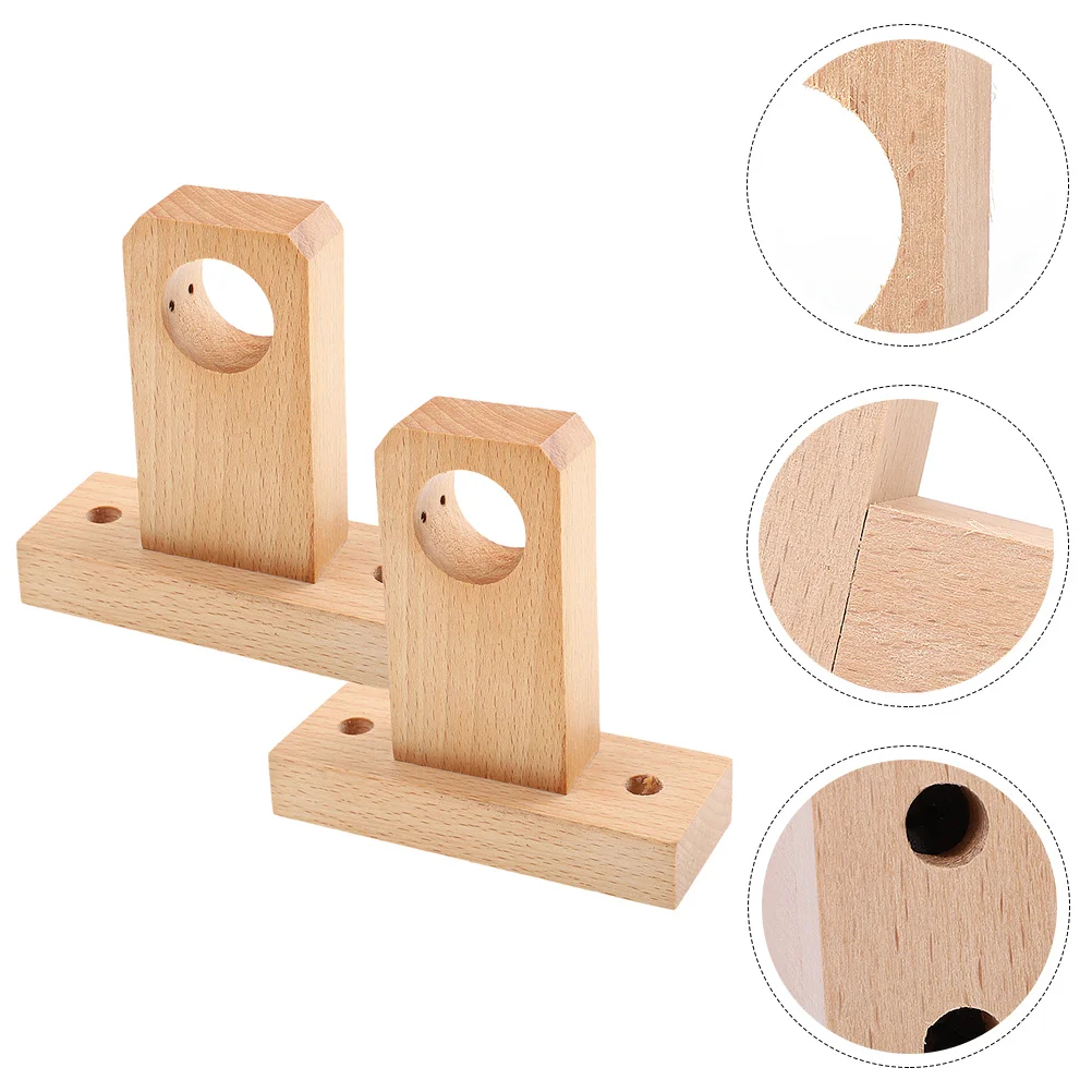 

2 Pcs Curtain Rod Bracket Wooden Holders Brackets Ceiling Hooks For Curtains Blind Wall