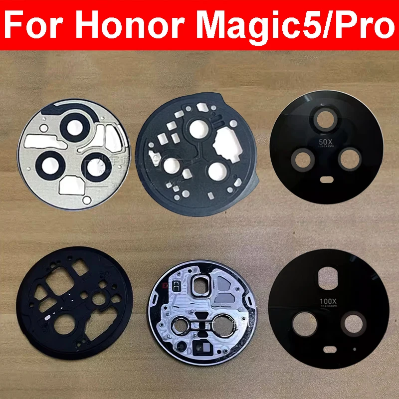 

Крышка объектива задней камеры для Honor Magic 5 Pro Magic5 Pro, стеклянная рамка для задней линзы, детали держателя