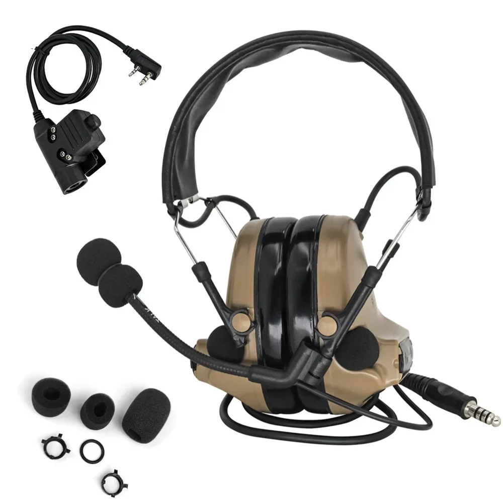 HEARING TACTICAL COMTAC II Headset Noise Reduction Shooting Headphone Sound Pickup Walkie-Talkie Headset for Airsoft Activitie