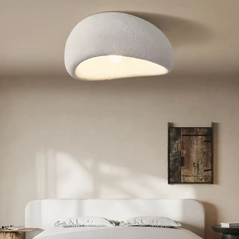 Retro Japanese restaurant bedroom living room ceiling light Wabi Sabi designer Nordic personalized ceiling light E27
