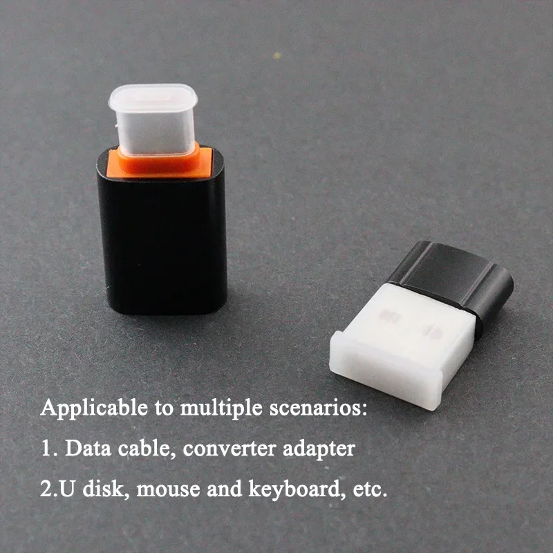 Dust Cap for IPhone and Type C Charging Cable Port Plug Dust Protection PE Environmentally Friendly USB-A Male Protective Cover