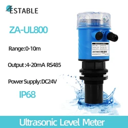 4-20mA Ultrosonic Water Level transmitt Water Tank Liquid Depth Hydrostatic Level Sensor 0-25M Range RS485 Output