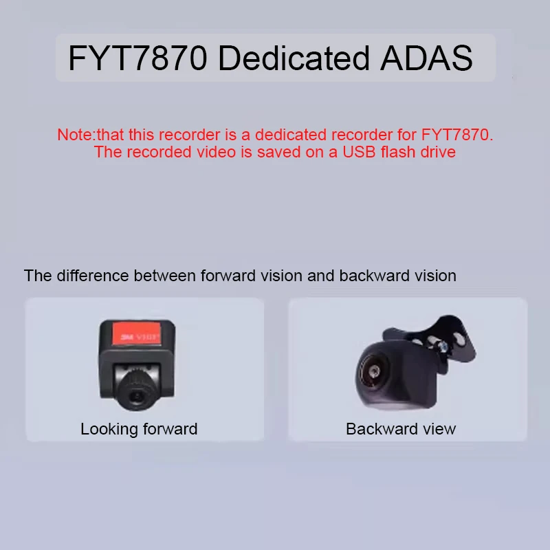 FYT7870 dedicated ADAS recorder anti-collision function real-time speed measurement