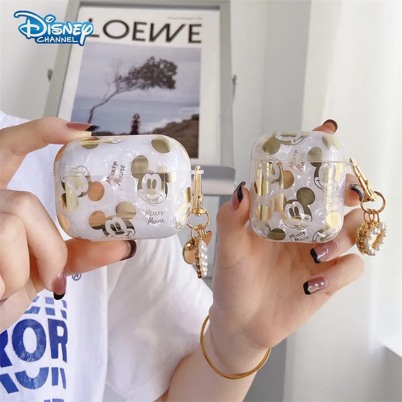 Disney Minnie Mickey Custodia per auricolari per Apple Airpods 1 3 Pro 2 Cartoon TPU Auricolari wireless Scatola di ricarica Guscio protettivo