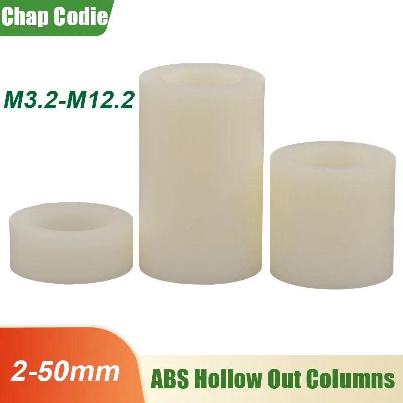 

Hollow Out Non-thread Beige ABS Plastic Standoff Spacers Insulation Round Pillar Washers For Bolts Screws M3 M4 M5 M6 M8 M10 M12