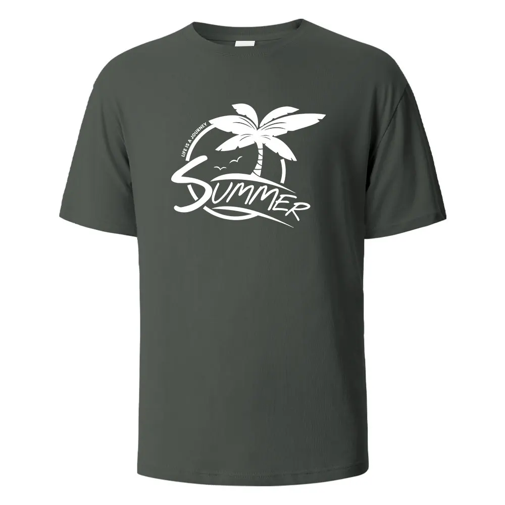 

Life Is A Journey Printed T-Shirt Funny Graphic 100% Cotton Oversize Shortsleeved Tees For Men Women Summer Fashion Casual TopsZ